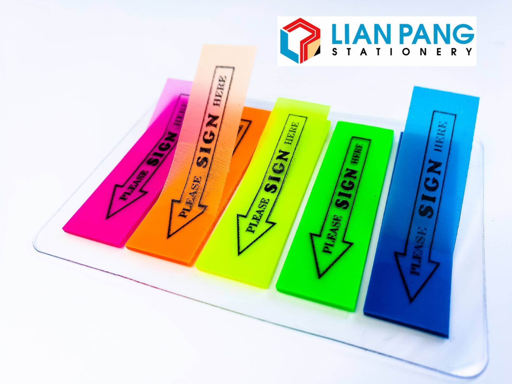  please sign here sticky notes 5 colour in one set
